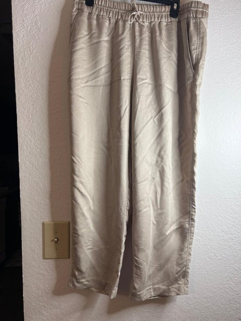 H&M Beige Harem Pant with Pockets Size Large
